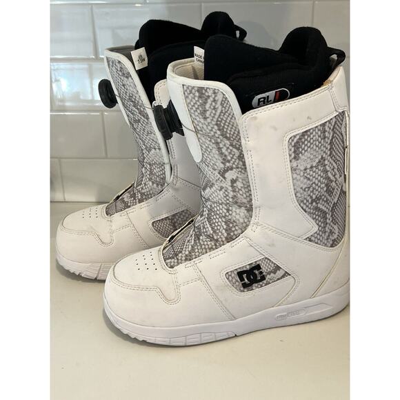 DC Ski Snowboots RL Phase BOA 2023 White Snake Women’s Size 7.5 Classic UNILite - Picture 13 of 13
